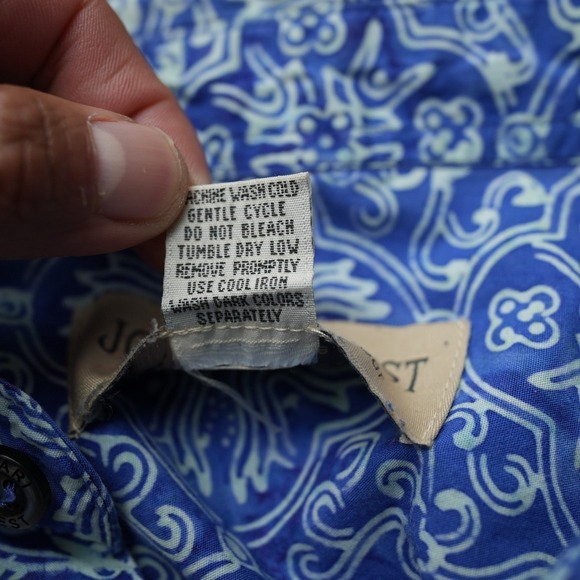 Johari West Shirt Men Blue Green Casual Button Up Short Sleeve Lot Of 2 3XLT - Picture 7 of 11